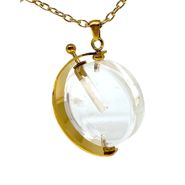 Movable Modern Stone Essential Oil Bottle Necklace