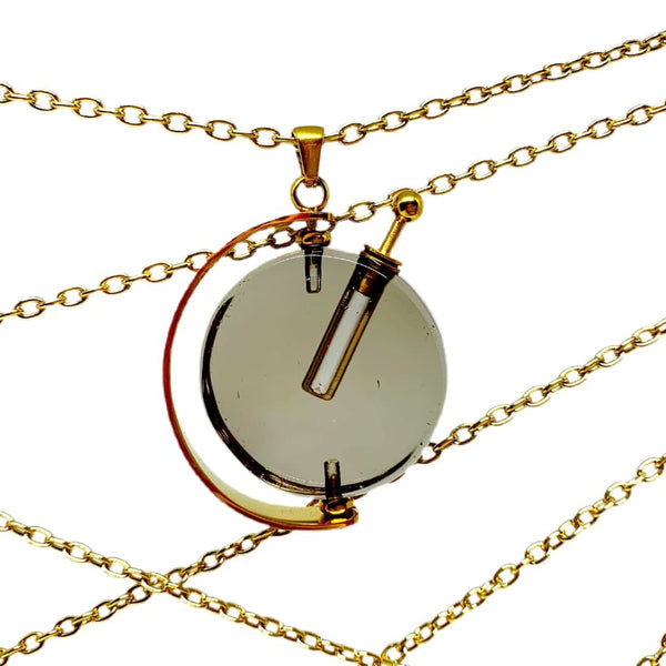 Movable Modern Stone Essential Oil Bottle Necklace