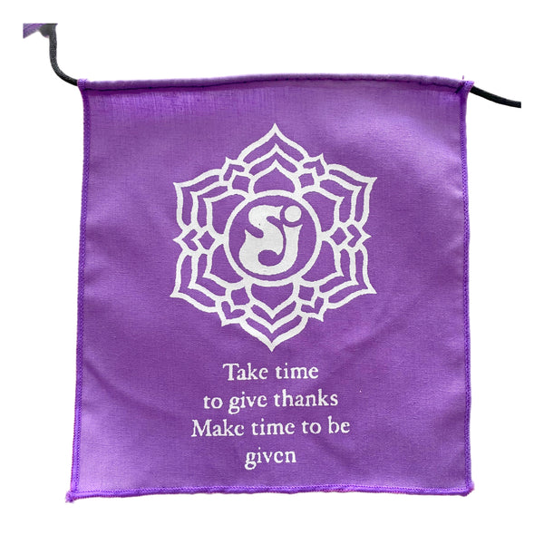 Silk Screened Rainbow String Cheese Incident Lyric Chakra Prayer Flags - 2 Sizes to Choose From