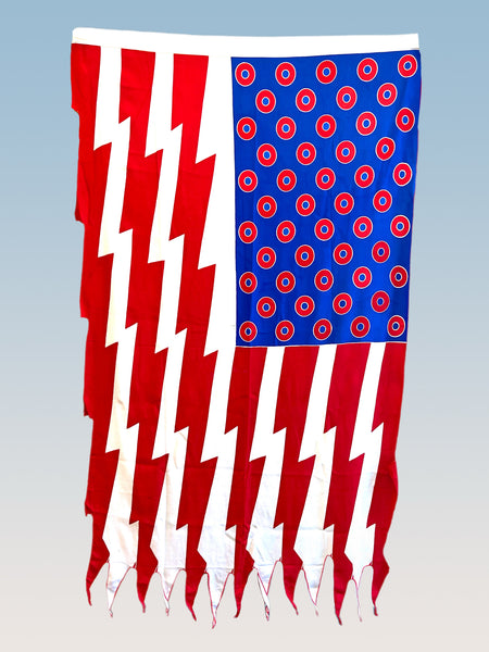 Phish & GD Inspired Batik Donuts and Bolts American Flag - 3 x 5 1/2 Feet!