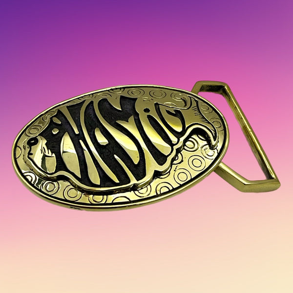 Phish Phamily Belt Buckle Cast in White Brass or Yellow Brass by 100mics