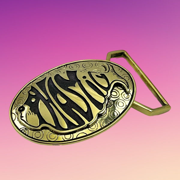 Phish Phamily Belt Buckle Cast in White Brass or Yellow Brass by 100mics