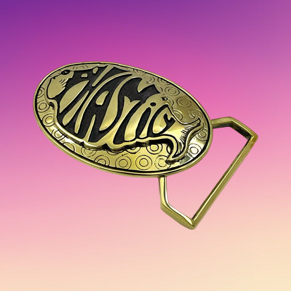 Phish Phamily Belt Buckle Cast in White Brass or Yellow Brass by 100mics