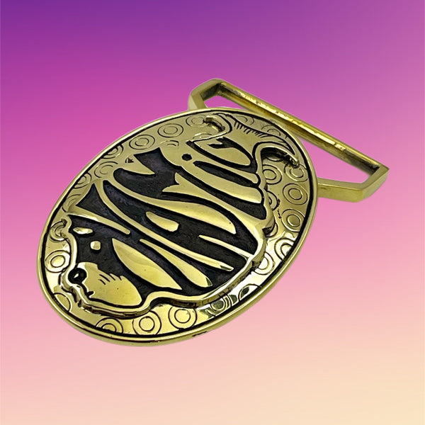 Phish Phamily Belt Buckle Cast in White Brass or Yellow Brass by 100mics