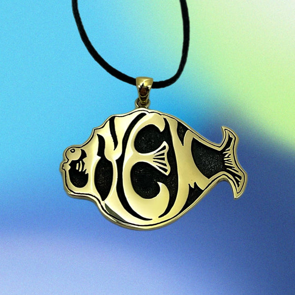 Phish YEM Pendant Cast in Yellow Brass by 100mics