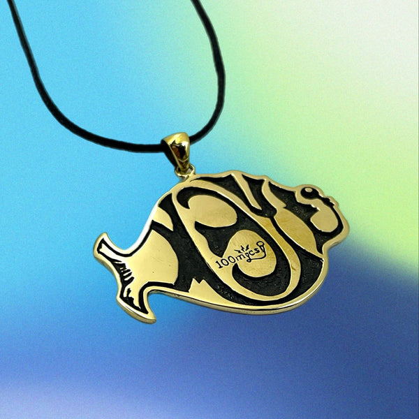 Phish YEM Pendant Cast in Yellow Brass by 100mics