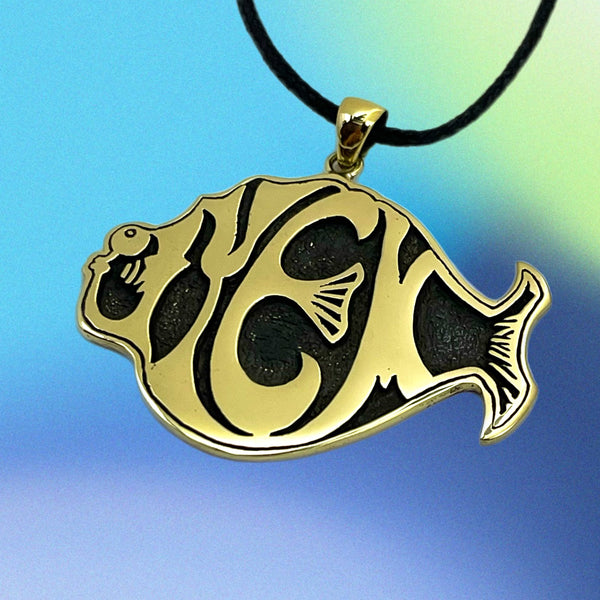 Phish YEM Pendant Cast in Yellow Brass by 100mics