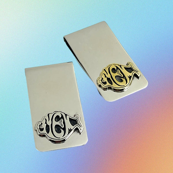 Nickel Silver Money Clip: Phish YEM in White or Yellow Brass