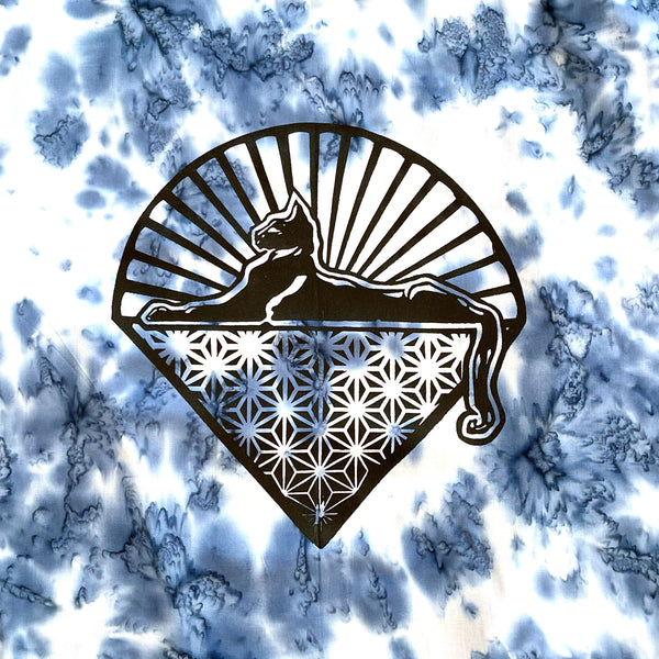 Salt Tie Dye Rayon Kimono Jacket: Cats