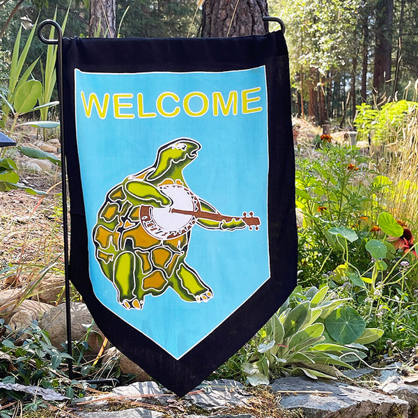 Welcome Terrapin Turtle Garden Flags!