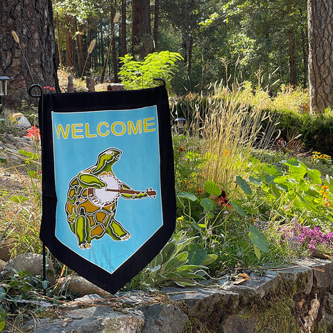 Welcome Terrapin Turtle Garden Flags!