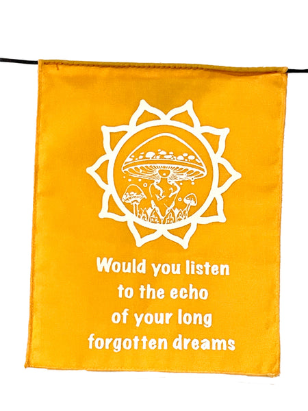 Silk Screened Rainbow Billy Strings Lyric Chakra Prayer Flags - 2 Sizes to Choose From
