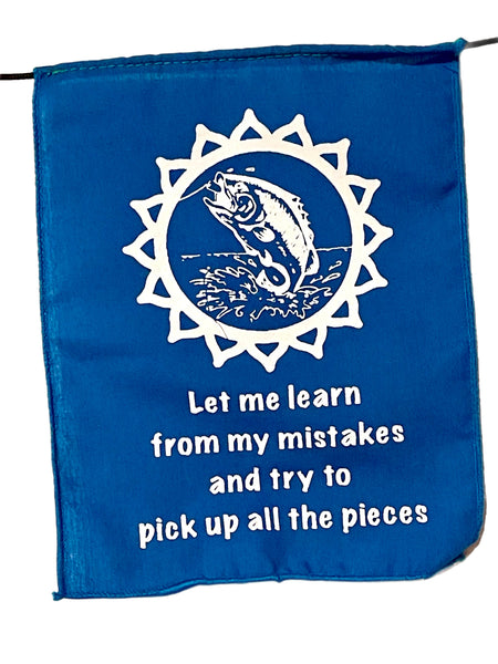 Silk Screened Rainbow Billy Strings Lyric Chakra Prayer Flags - 2 Sizes to Choose From