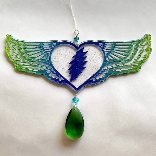 Bolt Heart & Wings Sun Catcher