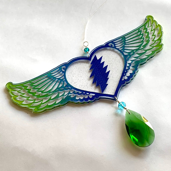Bolt Heart & Wings Sun Catcher
