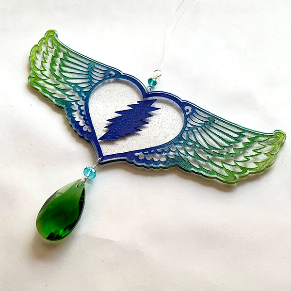 Bolt Heart & Wings Sun Catcher