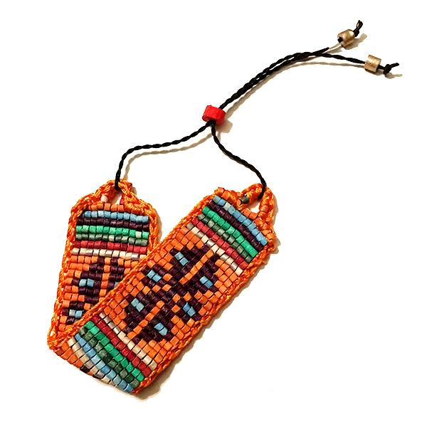 Orange Native Ceramic Beaded Bracelet
