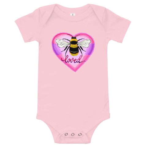 Bee Loved Baby Onesie - Pink