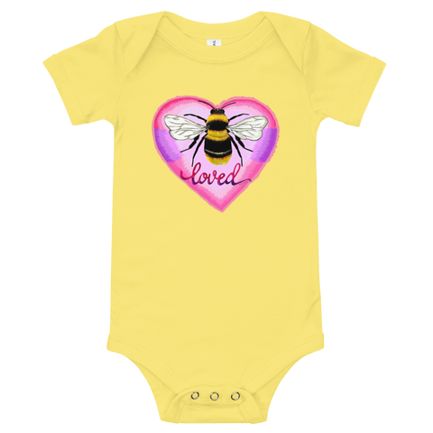 Bee Loved Baby Onesie - Yellow