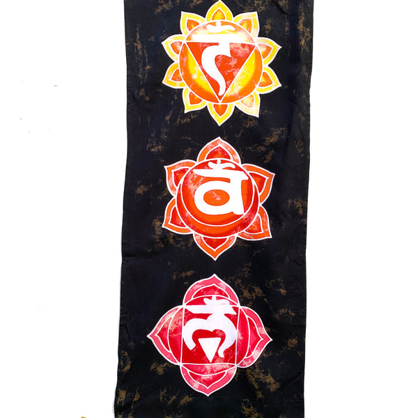 Chakra Banner Batik Tapestry - 1x5 Feet