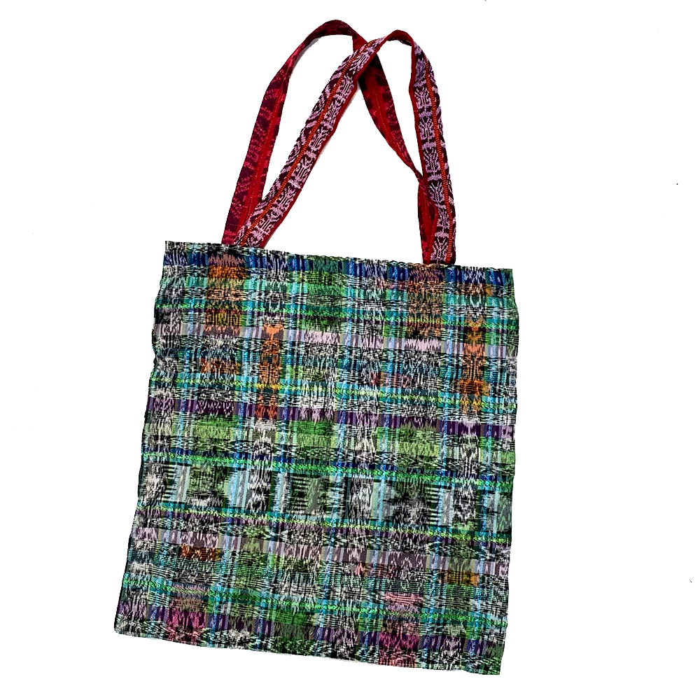 Green Corte Fabric with Metallic Thread Fabric Tote Bag