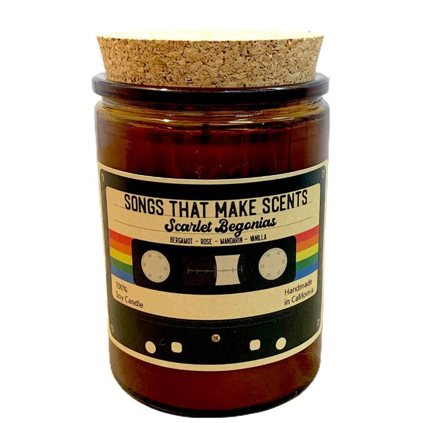Scarlet Begonias Scented 12oz Soy Candle by Songs That Make Scents