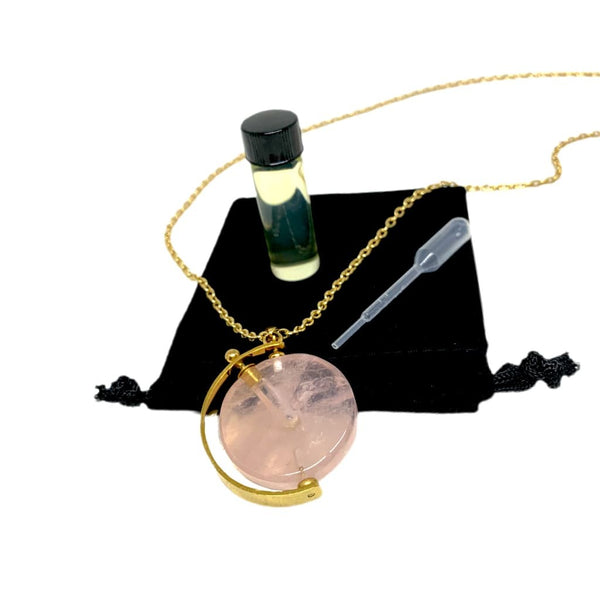 Movable Modern Stone Essential Oil Bottle Necklace