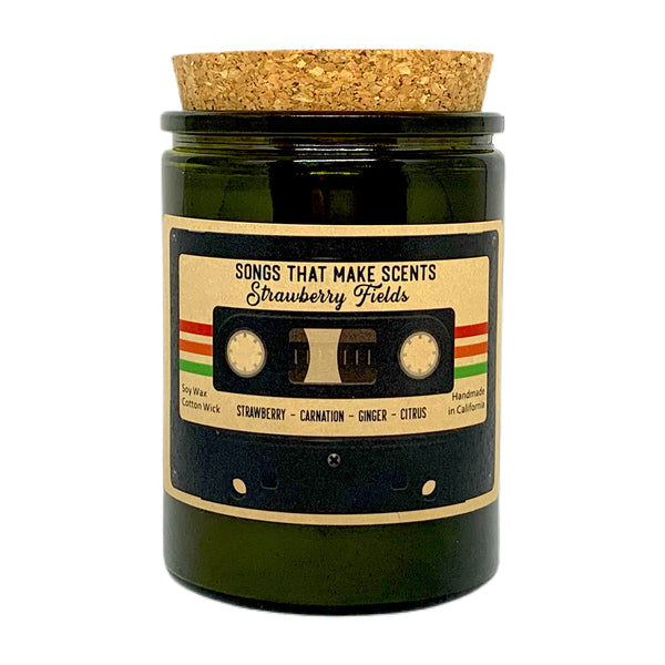 Strawberry Fields 12oz Scented Soy Candle by Songs That Make Scents