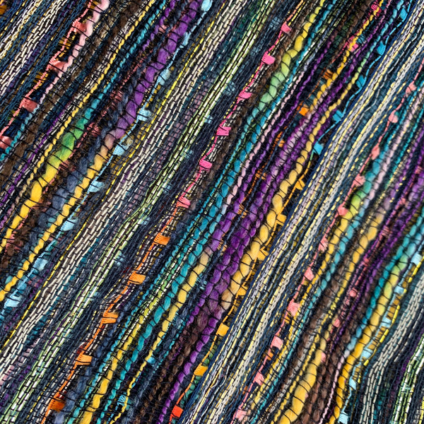 Hand Woven Scarf - Light Weight Cotton, Silk  & Metallic Thread