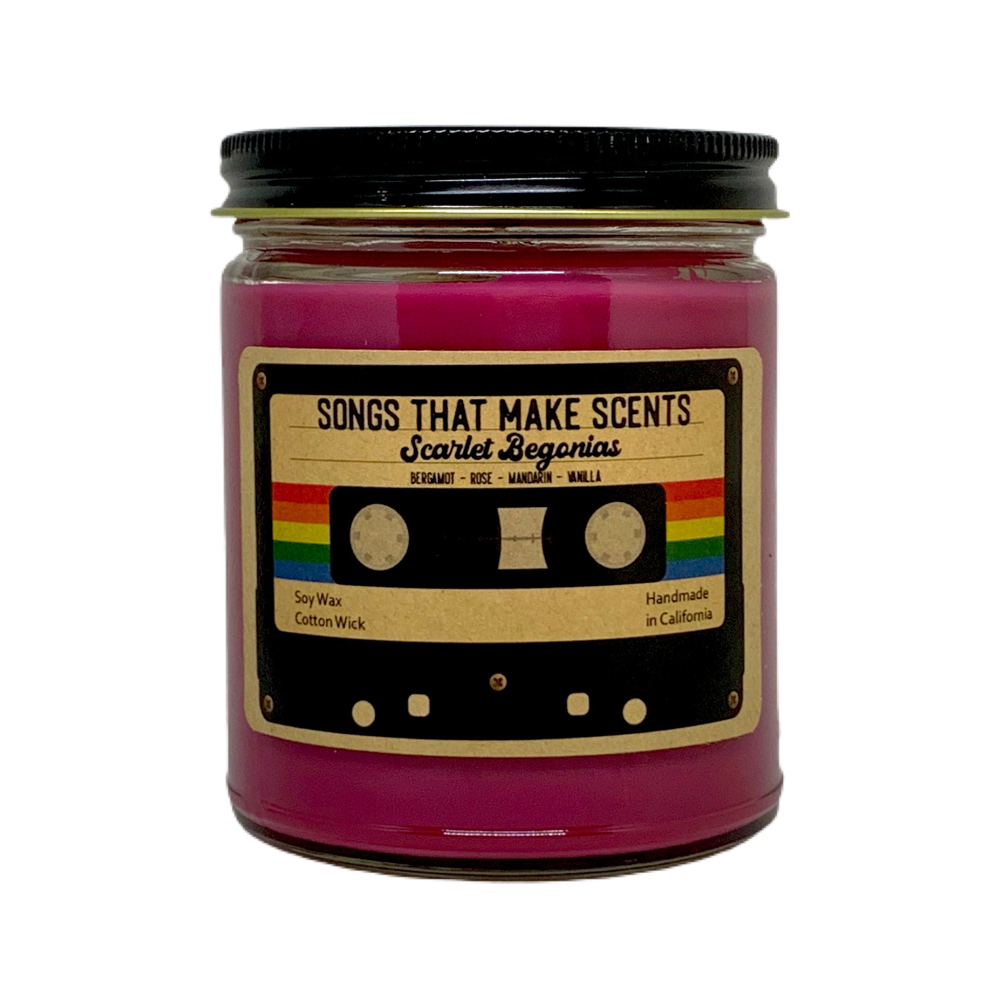 Scarlet Begonias Scented 8oz Soy Candle by Songs That Make Scents