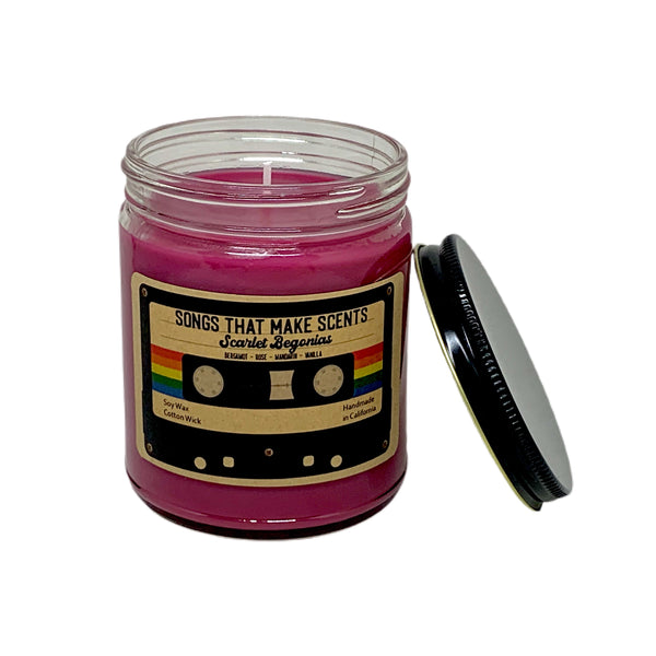 Scarlet Begonias Scented 8oz Soy Candle by Songs That Make Scents