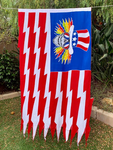 NEW!!! GD Inspired Batik Uncle Sam American Flag! - 3 x 5 1/2 Feet!