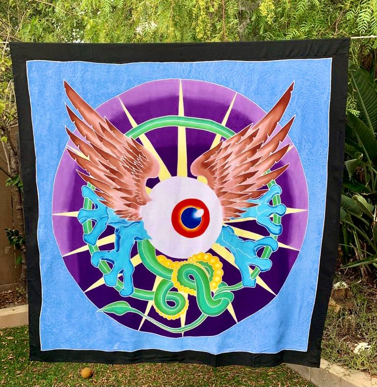 Flying Eye Batik Tapestry 4x4 Feet!