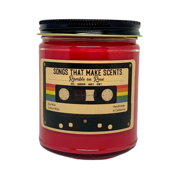 Ramble on Rose Scented 8oz Soy Candle by Songs That Make Scents