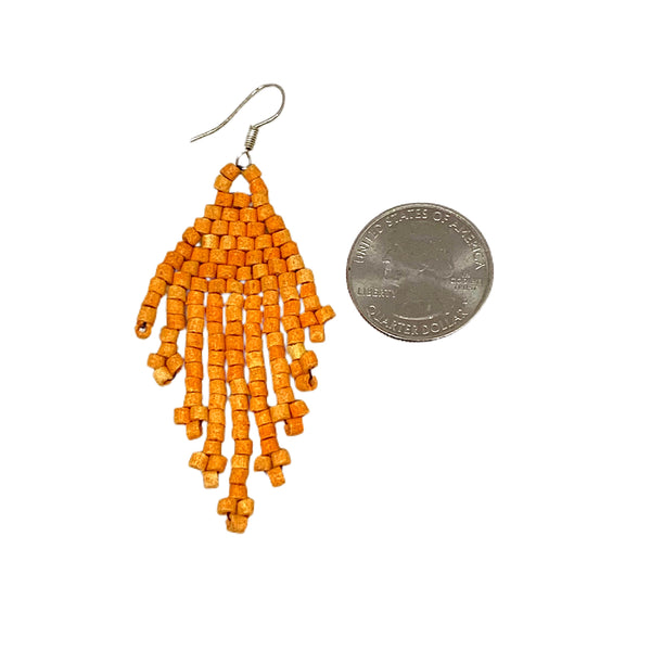 MIni Assorted Color Beaded 9 Fringe Earrings