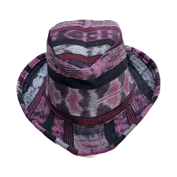 Handmade Guatemalan Corte Fabric Fedora Style Hat - Size Medium Collection