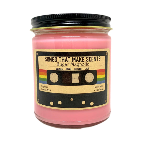Sugar Magnolia Scented 8oz Soy Candle by Songs That Make Scents