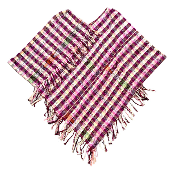 One of a Kind Handwoven Corte Fabric Ponchos From Guatemala