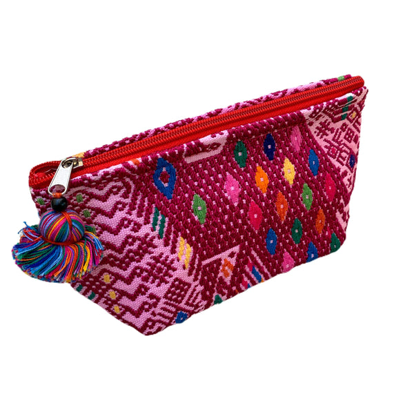 Small Huipil Fabric & Plastic Lined Everything Bag