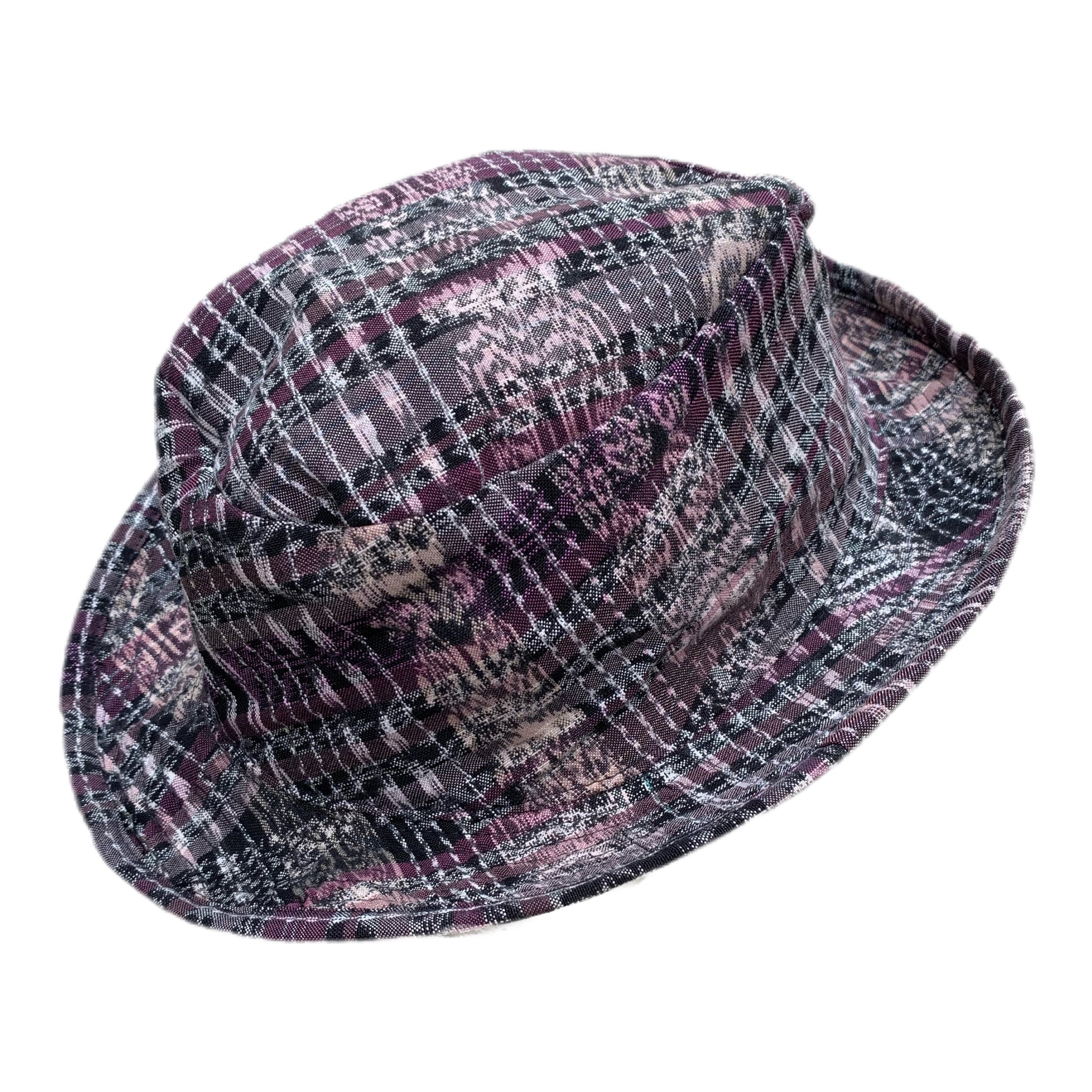 Handmade Guatemalan Corte Fabric Fedora Style Hat - Size XLarge Collection