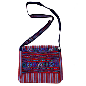 Medium Size Colorful Huipil Messenger Bag from Guatemala