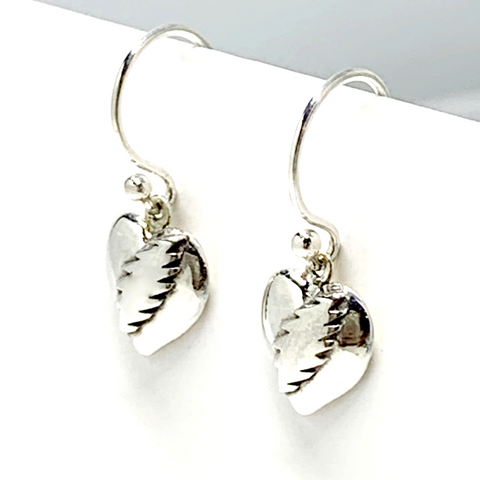 NFA Heart & Bolt Sterling Silver Dangle Style Earrings